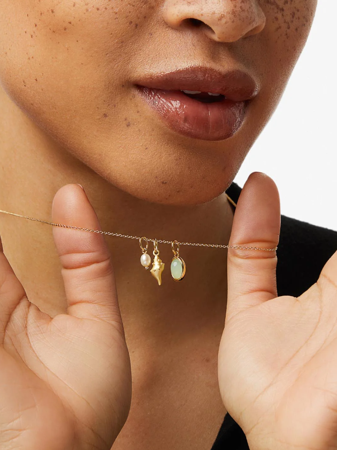 ANA LUISA GOLD CHARM NECKLACE- OCEAN