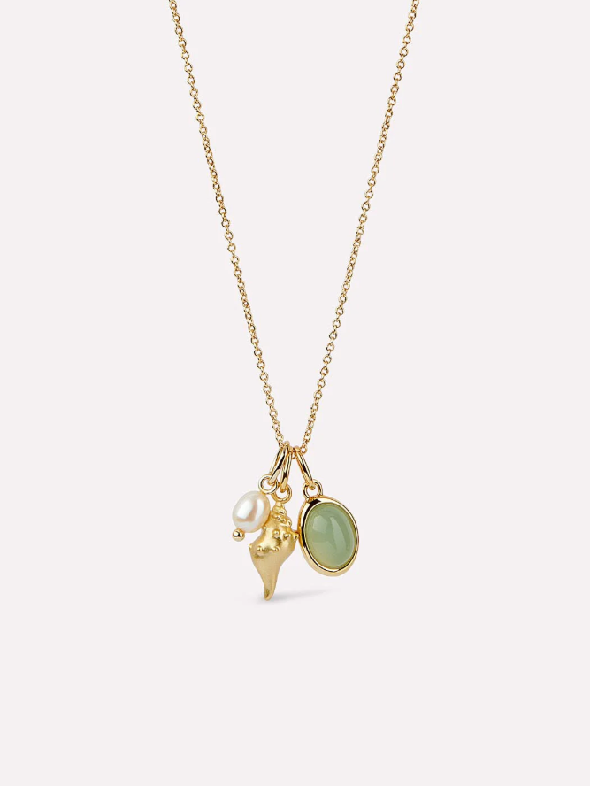 ANA LUISA GOLD CHARM NECKLACE- OCEAN