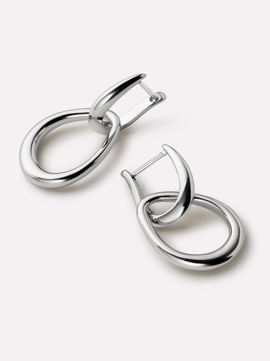 ANA LUISA SILVER DROP EARRINGS-SAGE SILVER