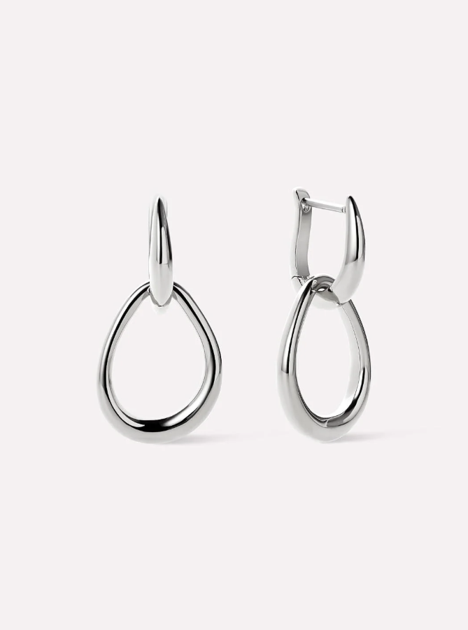ANA LUISA SILVER DROP EARRINGS-SAGE SILVER