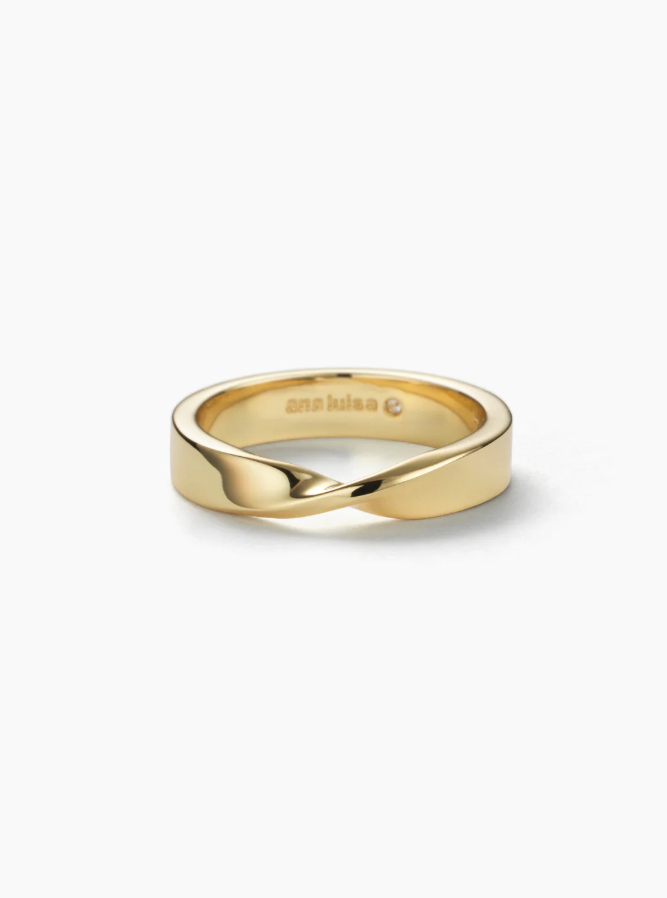 ANA LUISA GOLD BAND RING-ELIORA SIZE 6