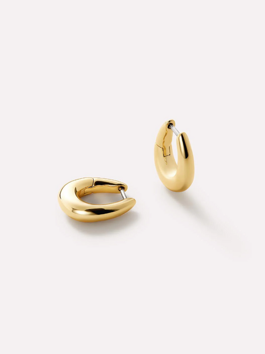 ANA LUISA AMAYA GOLD HUGGIE EARRINGS