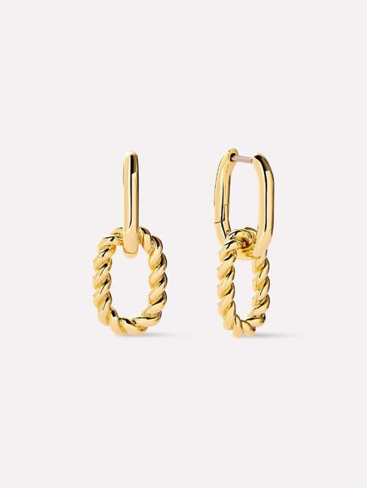 ANA LUISA DOBLE DROP GOLD EARRINGS-ASH MINI