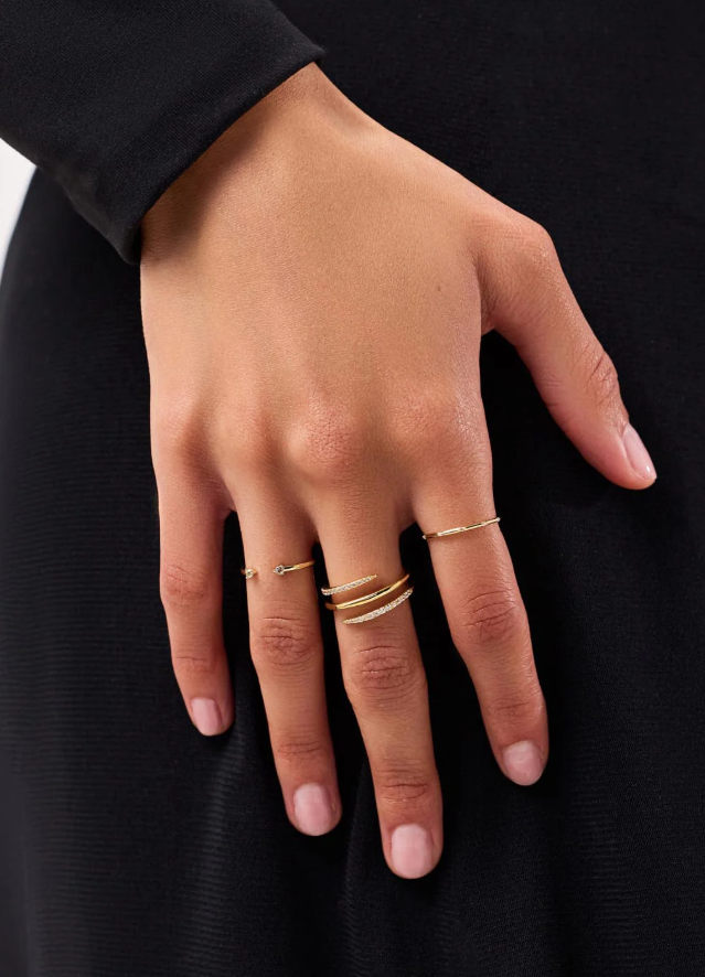 ANA LUISA OREN TRIPLE GOLD RING SIZE 7