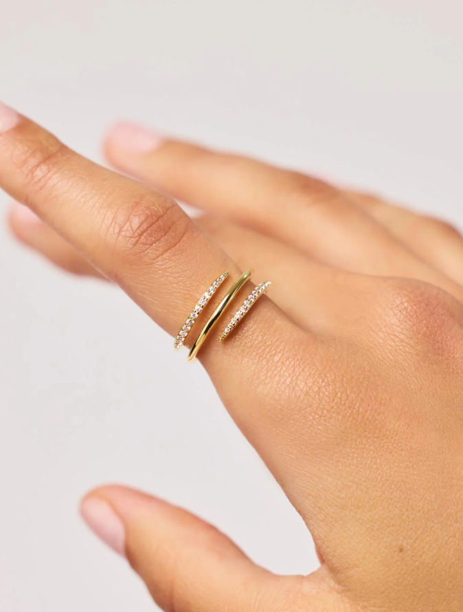 ANA LUISA OREN TRIPLE GOLD RING SIZE 8