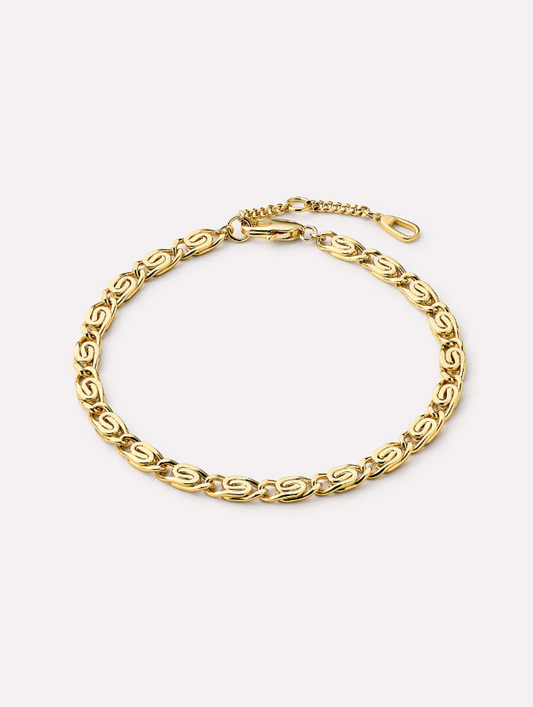 ANA LUISA GOLD CHAIN BRACELET-NAVY BRACELET