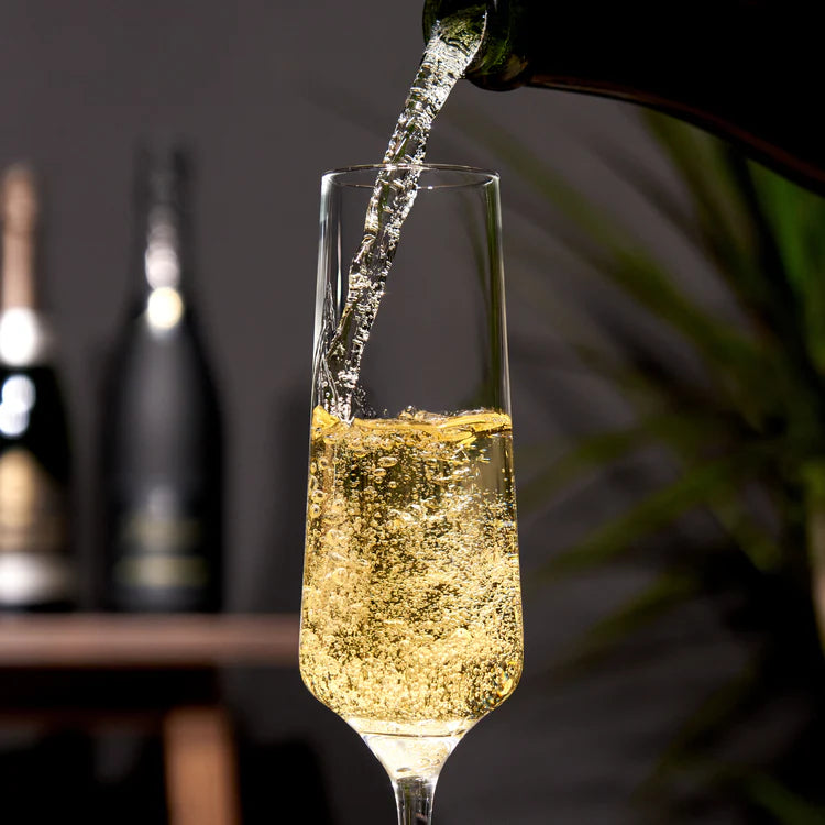 RESERVE INEZ CRYSTAL CHAMPAGNE FLUTES SET OF 4