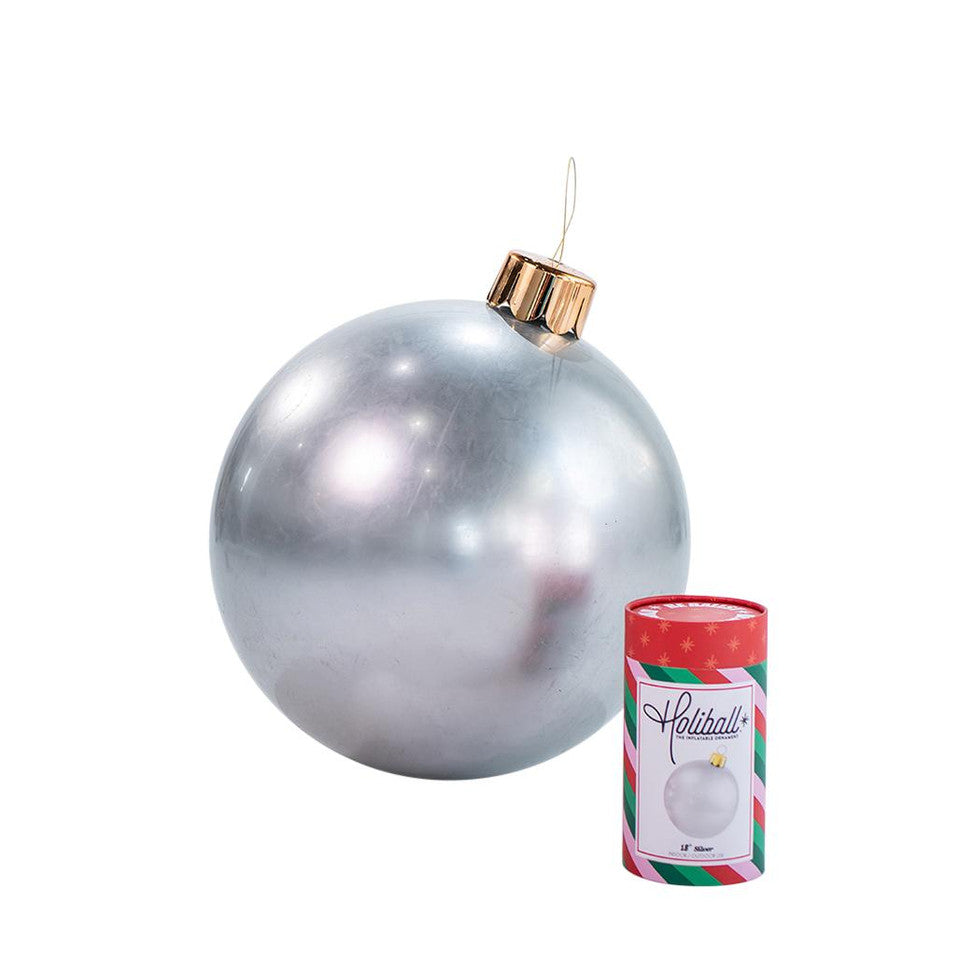 MEDIUM 18" SILVER INFLATABLE ORN"