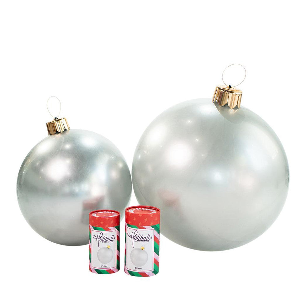 MEDIUM 18" SILVER INFLATABLE ORN"