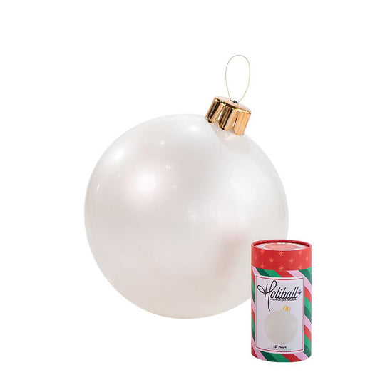 MEDIUM 18" PEARL WHITE INFLATABLE ORN"