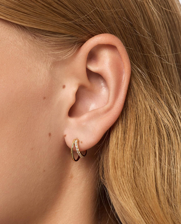 ANA LUISA BOUBLE HOOP EARRINGS-TODA