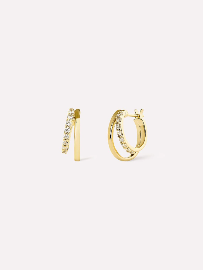 ANA LUISA BOUBLE HOOP EARRINGS-TODA