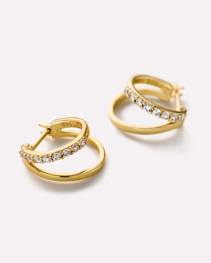 ANA LUISA BOUBLE HOOP EARRINGS-TODA