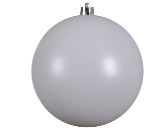 8'' WINTER WHITE BAUBLES SHATTERPROOF MATT
