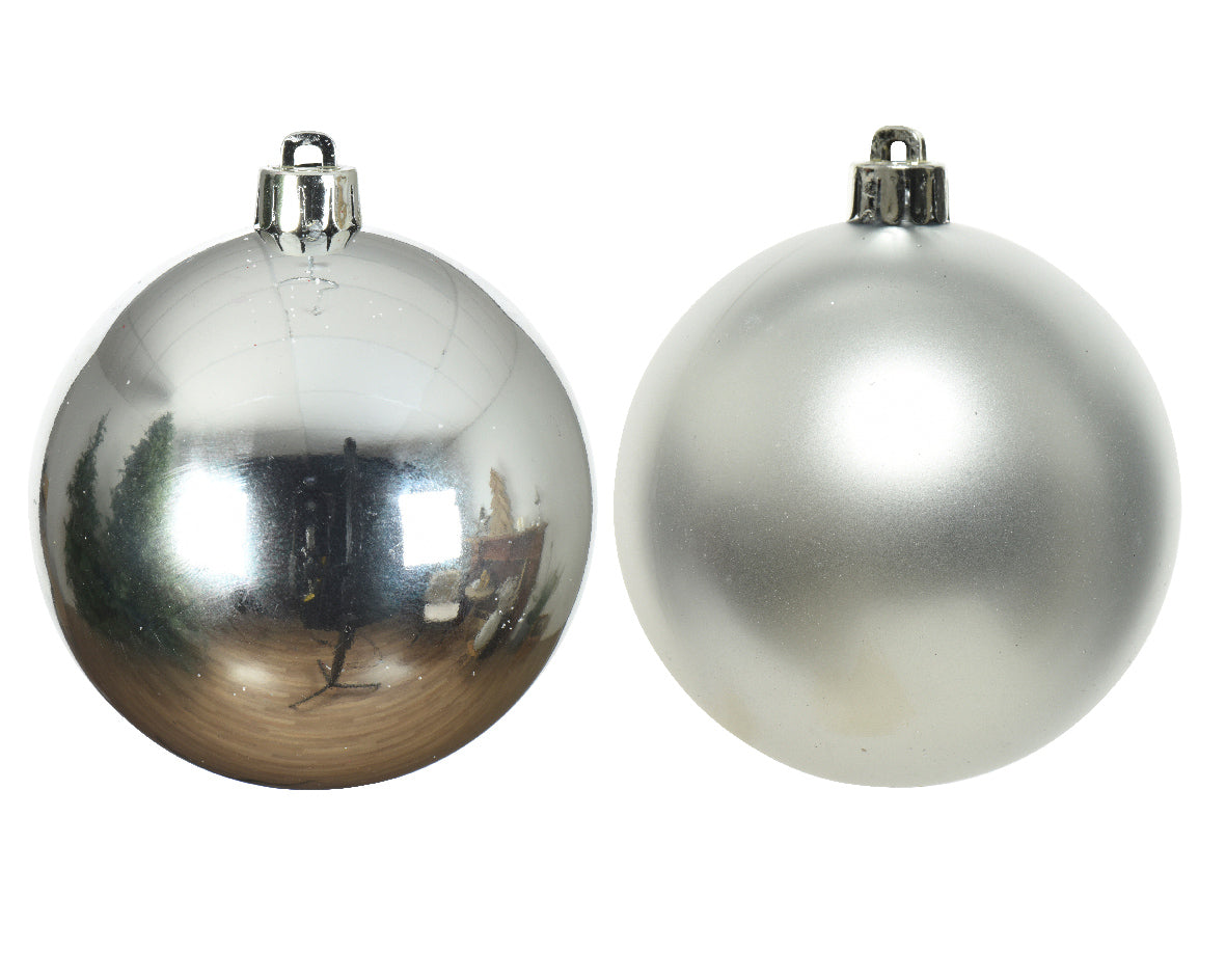 BAUBLES SHATTERPROOF MIX-SILVER SET 6
