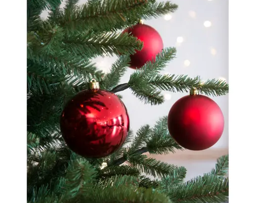 BAUBLES POLYSTYRENE RED SET 4