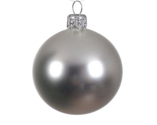 BAUBBLES GLASS MATT-SILVER BOX 4