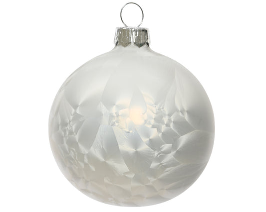 BAUBLES GLASS MATT-WHITE ICE LACQUER SET 4