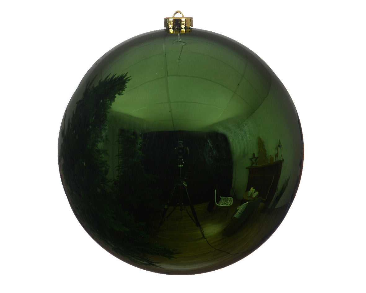 8' PINE GREEN BAUBLES SHATTERPROOF SHINY