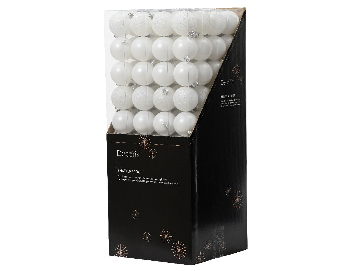 BAUBLES POLYST TUBE 10 2.4" WINTER WHITE