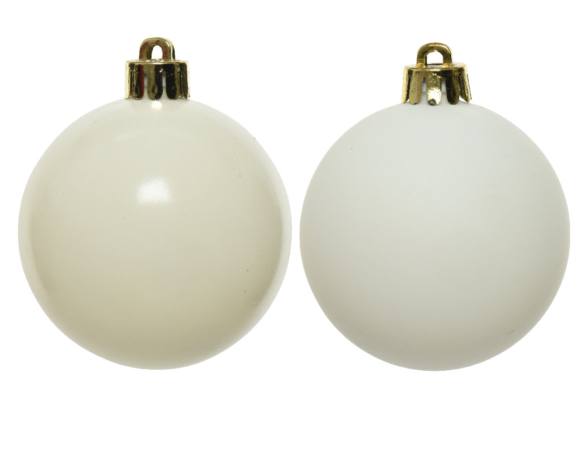 BAUBLES SHATTERPROOF MIX-WOOL WHITE SET 6