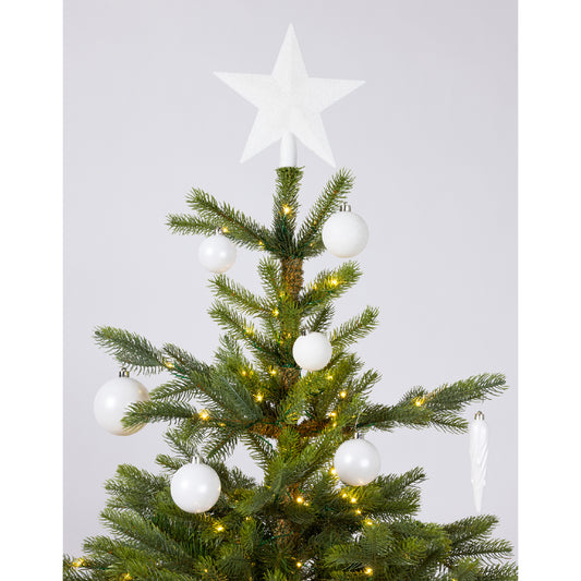 BAUBLES MATT,GLITTER MIX-WINTER WHITE SET 33