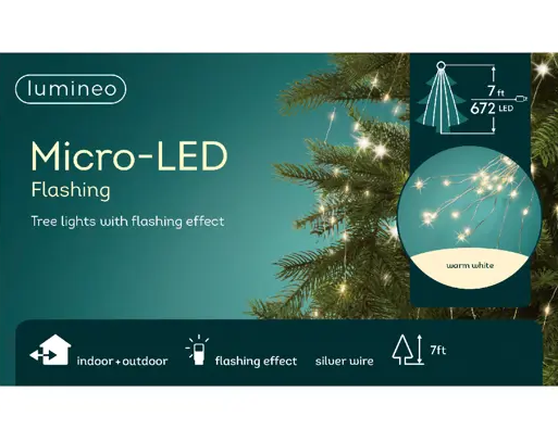 MICROLED TREE BUNCH FLSHNG 7FT WARM WH CABLE GRIS
