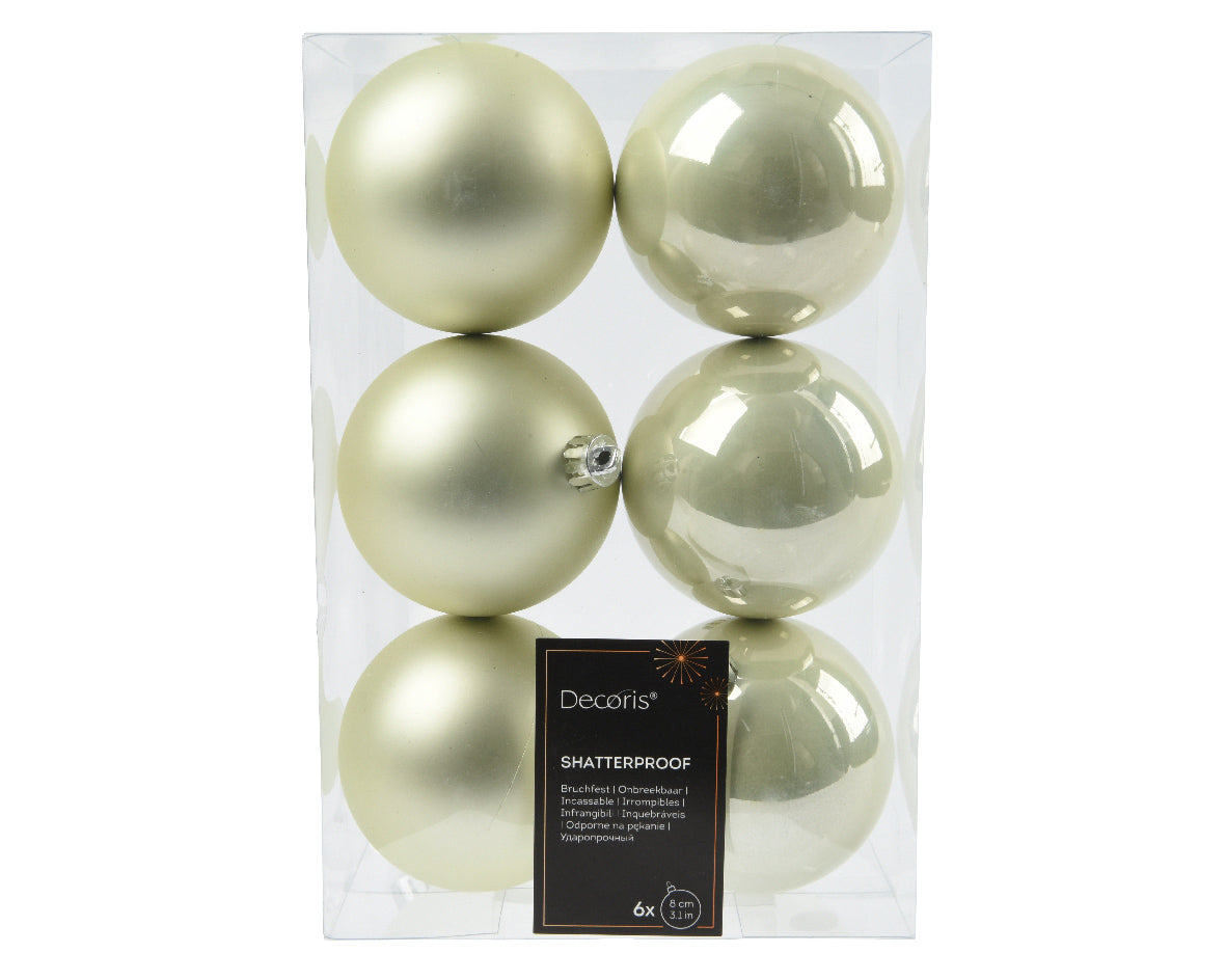 BAUBLES SHATTERPROOF MIX-WINTER MINT SET 6