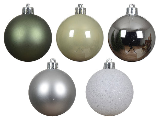 BAUBLES SET OF 30 MIX-GREEN