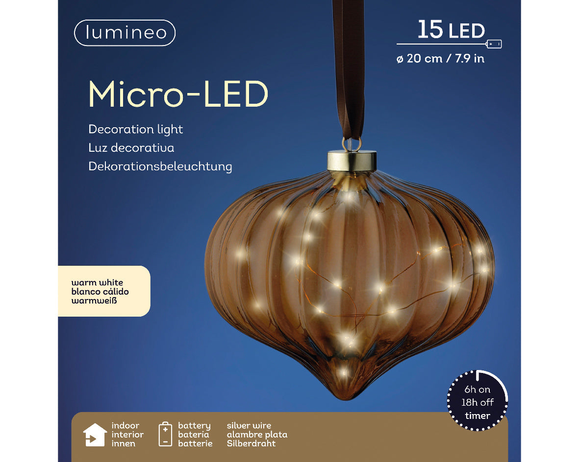 MICRO LED ONION STEADY 7.9IN BROWN