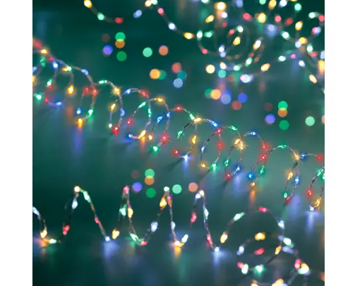 MICRO LED TWINKLE 378LED 19.7FT MULTI CABLE GRIS