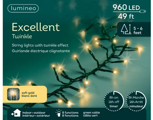 LED EXCELLENT TWINKLE 960LED 49 FT