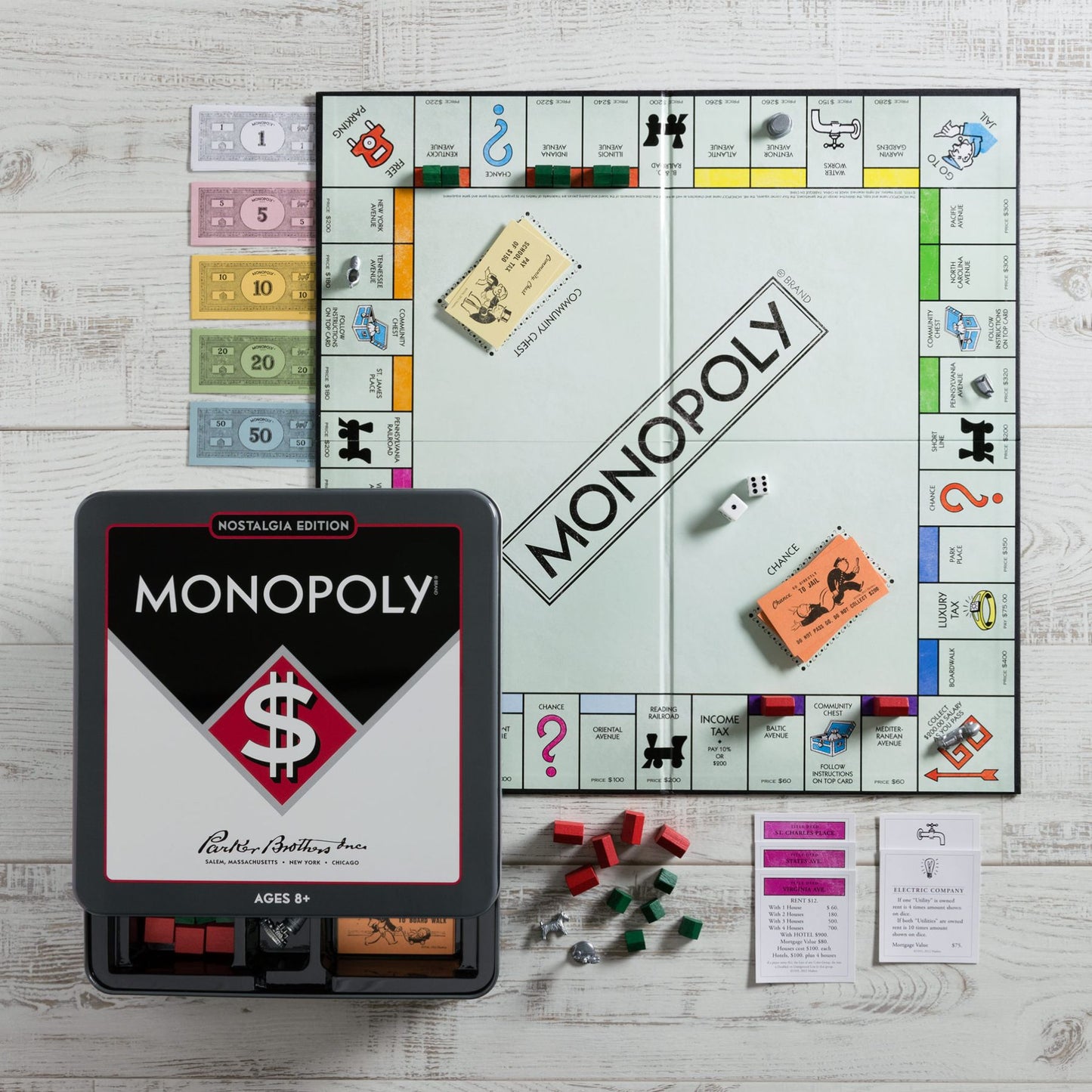 8+ Y, NOSTALGIA, MONOPOLY ESTUCHE LATA PARKER BROT